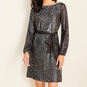 Black Sequin Dress